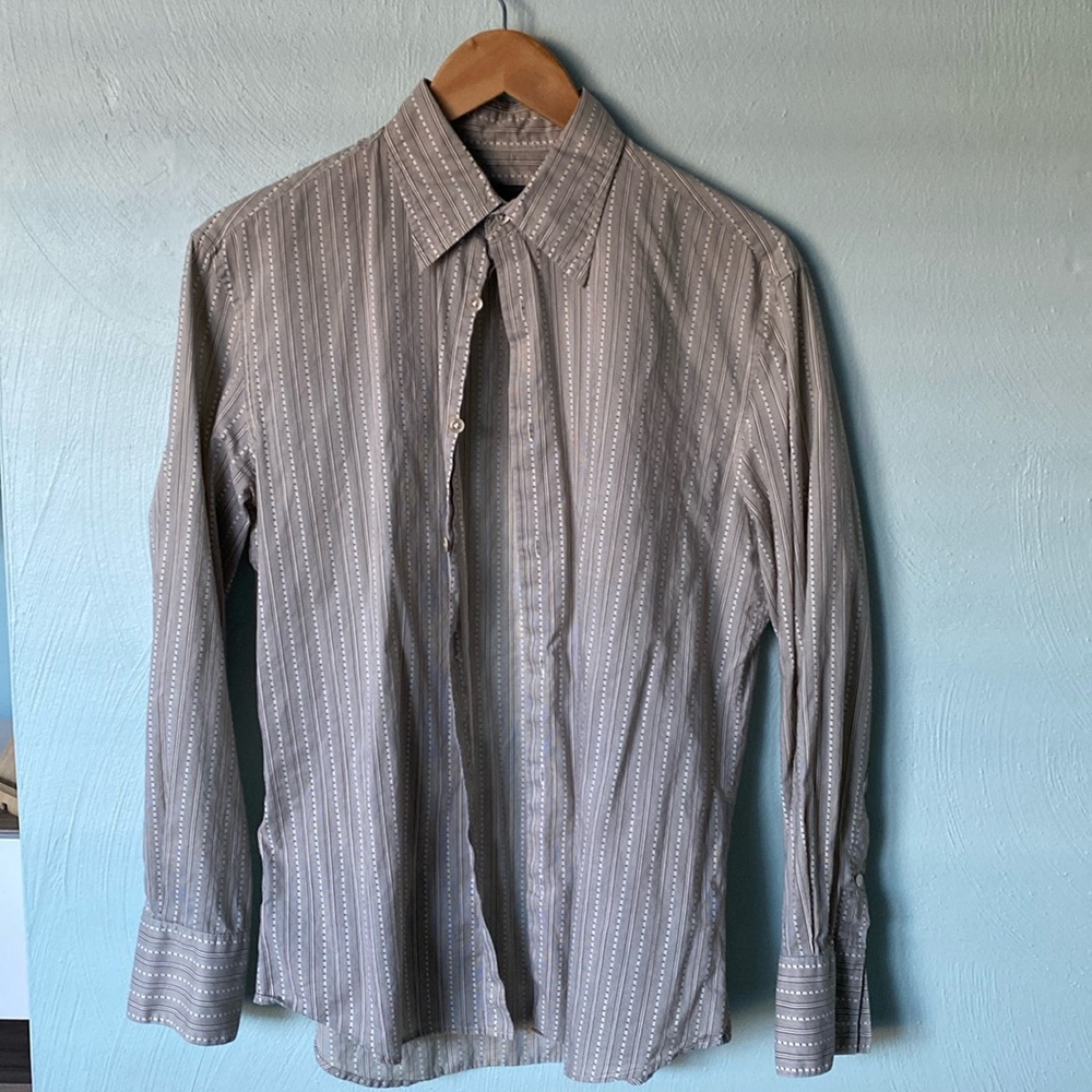 John Varvatos point collar shirt
